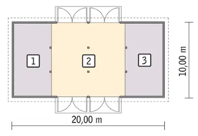 Stodoła IGC09 — rzuty kondygnacji 1