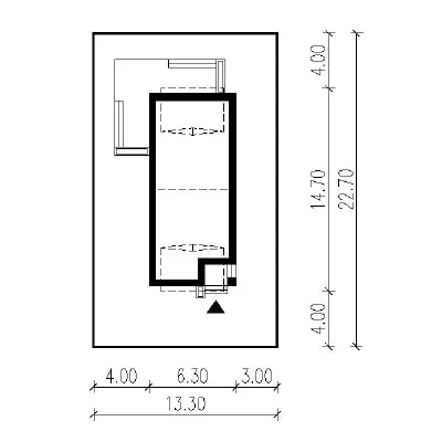 Stosowny - wariant I — plan sytuacyjny 1 (odbicie lustrzane)