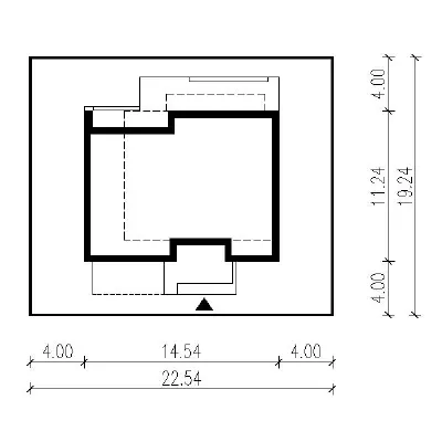 Szczęśliwy - wariant I — plan sytuacyjny 1 (odbicie lustrzane)