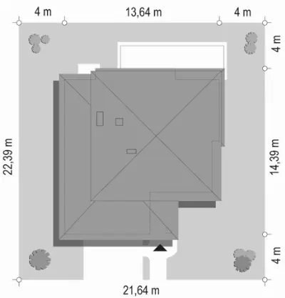 Szmaragd 5 — plan sytuacyjny 1 (odbicie lustrzane)