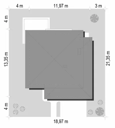 Szmaragd 6 wariant B — plan sytuacyjny 1