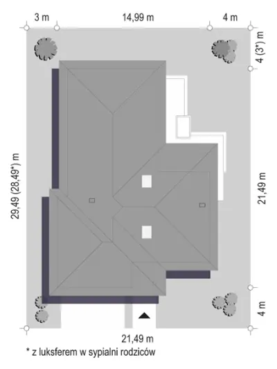 Uroczy — plan sytuacyjny 1 (odbicie lustrzane)
