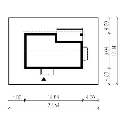 W cieniu drzew (etap I) — plan sytuacyjny 1 (odbicie lustrzane)