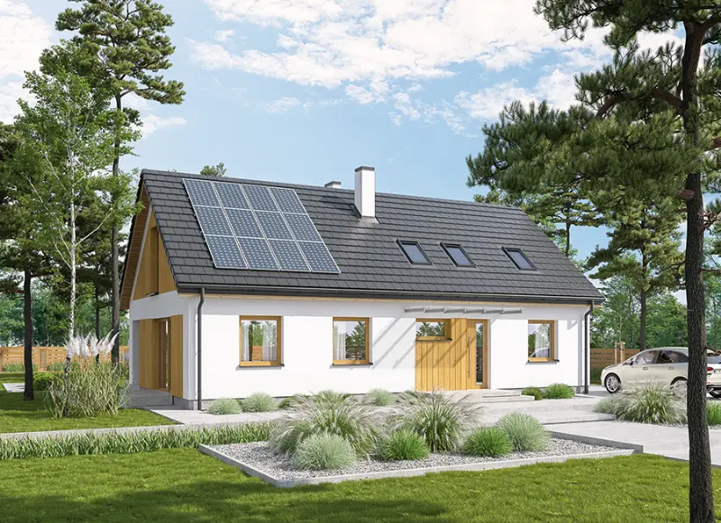 Projekt domu W cieniu drzew (etap II) — wizualizacja