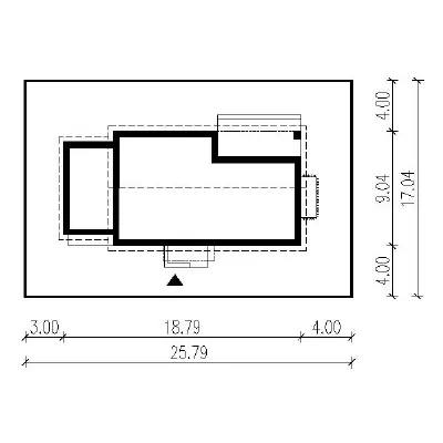 W cieniu drzew - wariant I (etap II) — plan sytuacyjny 1 (odbicie lustrzane)