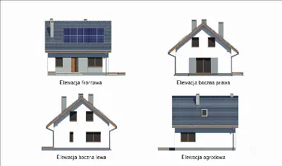 W sam raz (etap I) — elewacje 1 (odbicie lustrzane)
