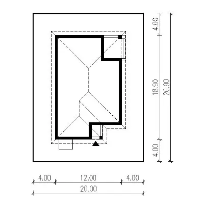 Wariantowy - wariant I (etap II) — plan sytuacyjny 1 (odbicie lustrzane)