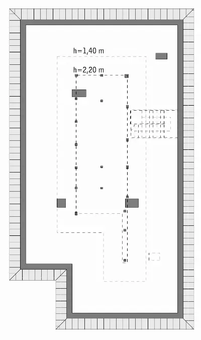 Wariantowy - wariant II — rzuty kondygnacji 2