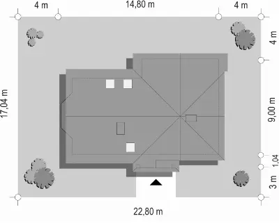 Wesoły — plan sytuacyjny 1 (odbicie lustrzane)
