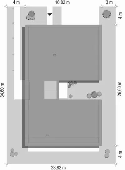 Willa Atrium — plan sytuacyjny 1 (odbicie lustrzane)