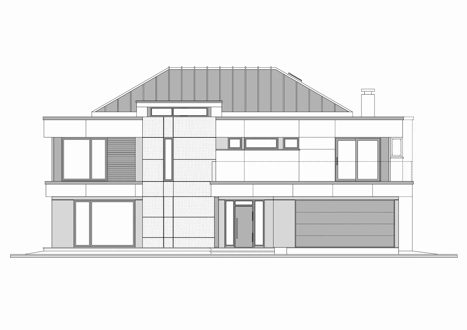 Projekt domu Willa Floryda 2 wariant F — wizualizacja
