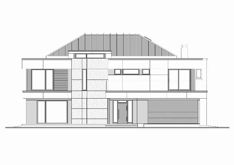 Projekt domu Willa Floryda 2 wariant F — wizualizacja