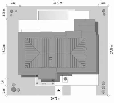 Willa Floryda — plan sytuacyjny 1