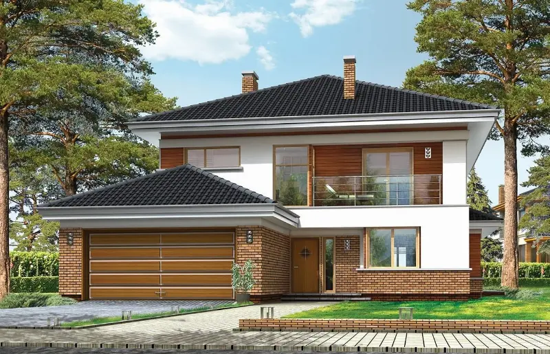 Projekt domu Willa na Borowej — wizualizacja