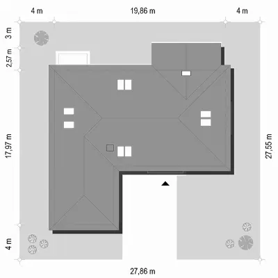 Willa Parkowa 4 wariant B — plan sytuacyjny 1