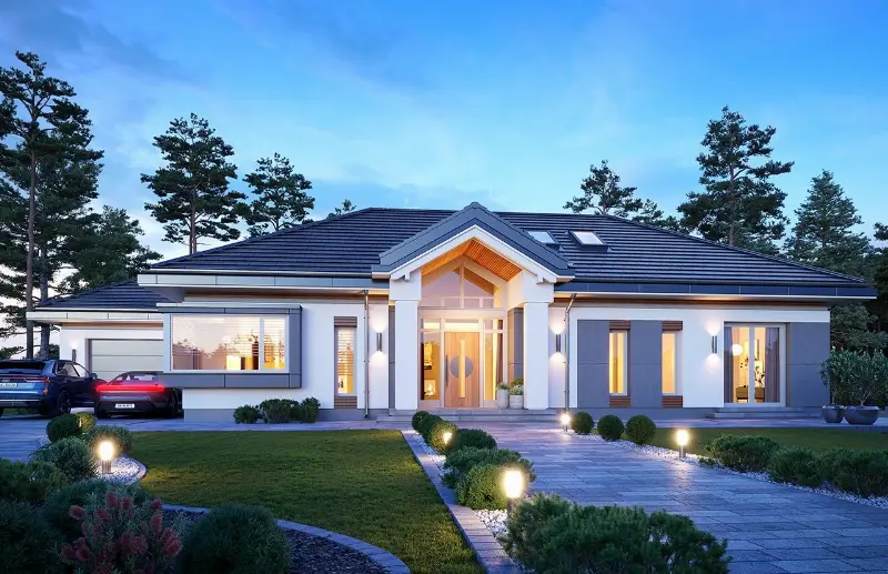 Projekt domu Willa Parkowa 6 modern A — wizualizacja