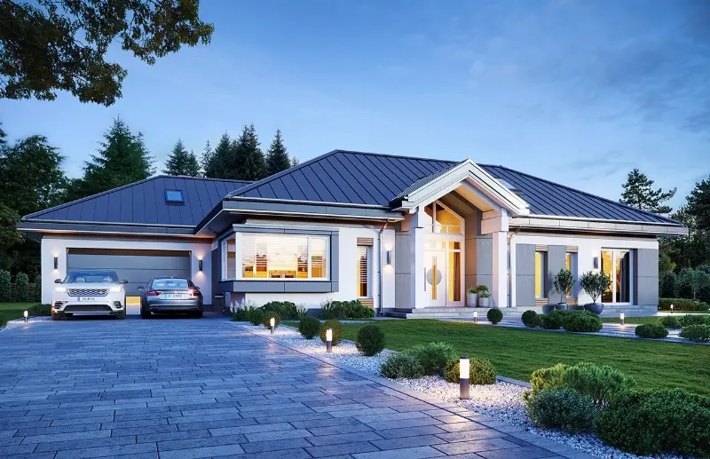 Projekt domu Willa Parkowa 6 modern B — wizualizacja