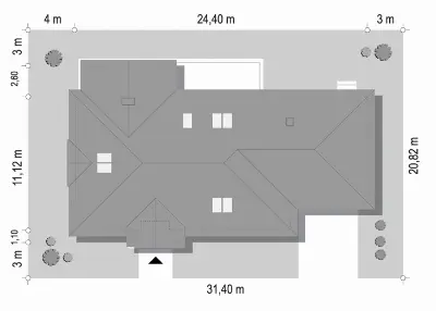 Willa Parkowa 8 A — plan sytuacyjny 1