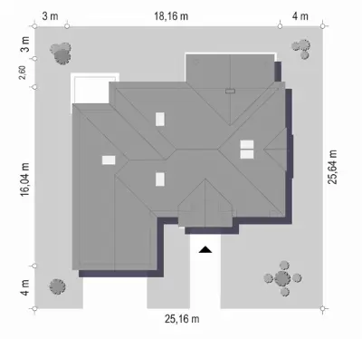 Willa Parkowa B — plan sytuacyjny 1