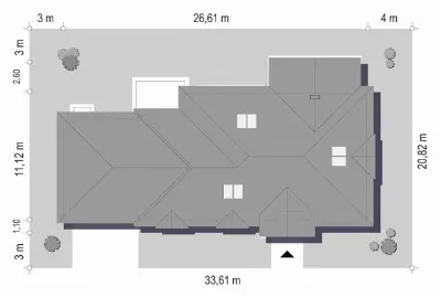 Willa Parkowa C — plan sytuacyjny 1