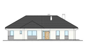 Projekt domu Willa Parterowa 2  wariant B — wizualizacja