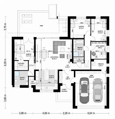 Willa Parterowa 2  wariant C — wizualizacje 8