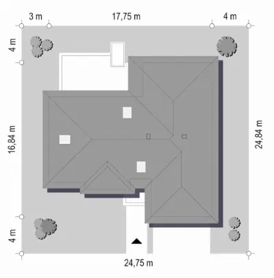 Willa Parterowa 2 — plan sytuacyjny 1