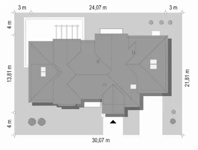 Willa Siedziba — plan sytuacyjny 1