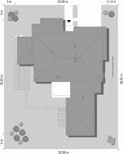Willa z Basenem — plan sytuacyjny 1