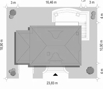 Willowy — plan sytuacyjny 1 (odbicie lustrzane)