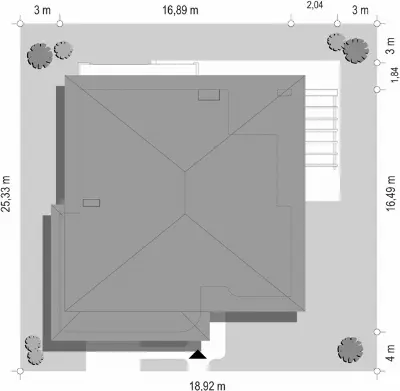 Wiola — plan sytuacyjny 1 (odbicie lustrzane)