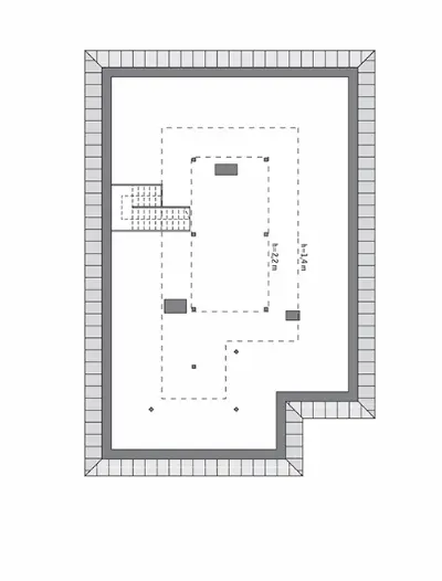 Wiosenny powiew (aranżacja 1) — rzuty kondygnacji 2 (odbicie lustrzane)