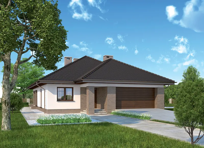 Projekt domu Wiosenny powiew (aranżacja 1) — wizualizacja