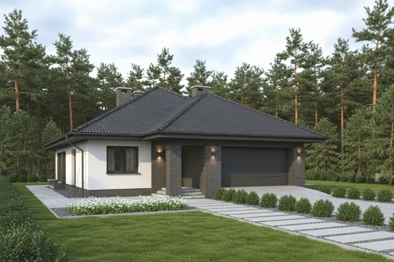 Projekt domu Wiosenny powiew — wizualizacja
