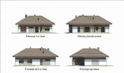 Wrzosowe wzgórza - wariant I — elewacje 1 (odbicie lustrzane)