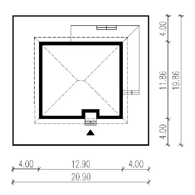 Wspaniałe słońce - wariant I — plan sytuacyjny 1 (odbicie lustrzane)