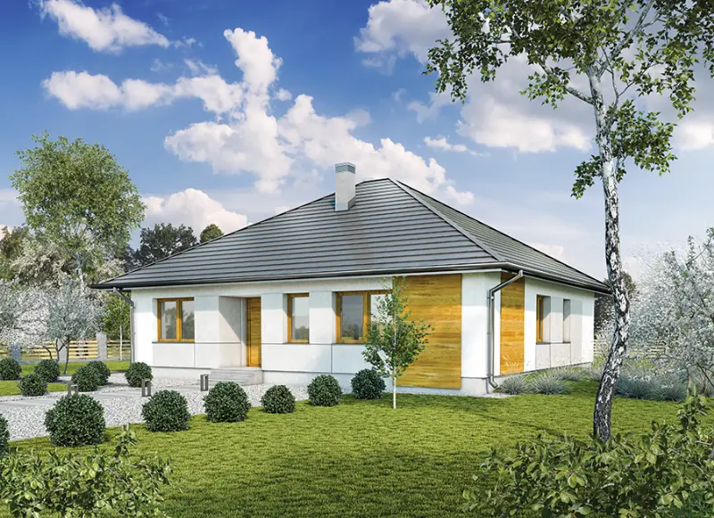 Projekt domu Wspaniałe słońce - wariant I — wizualizacja