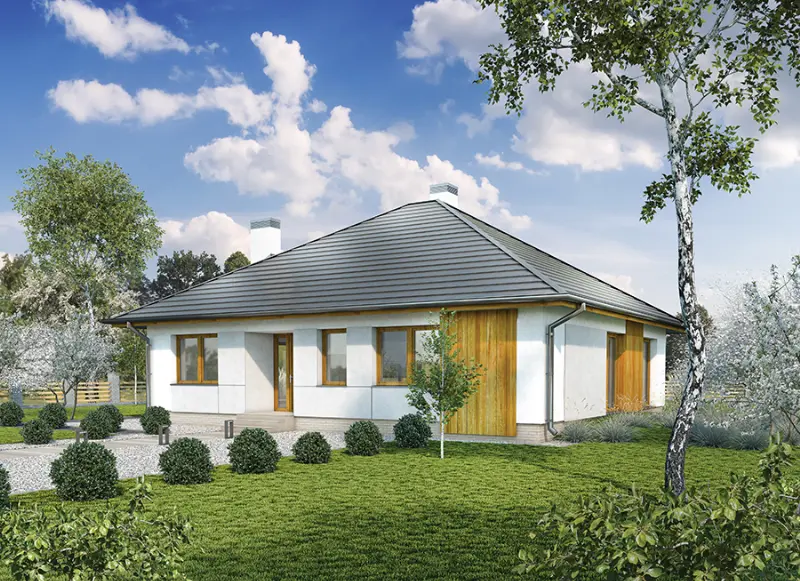 Projekt domu Wspaniałe słońce - wariant III — wizualizacja