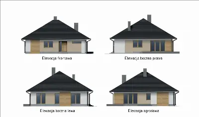Wspaniałe słońce — elewacje 1 (odbicie lustrzane)