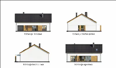 Wyjątkowy - wariant I — elewacje 1 (odbicie lustrzane)