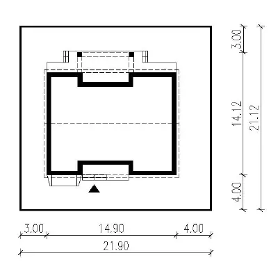 Wyjątkowy - wariant I — plan sytuacyjny 1 (odbicie lustrzane)