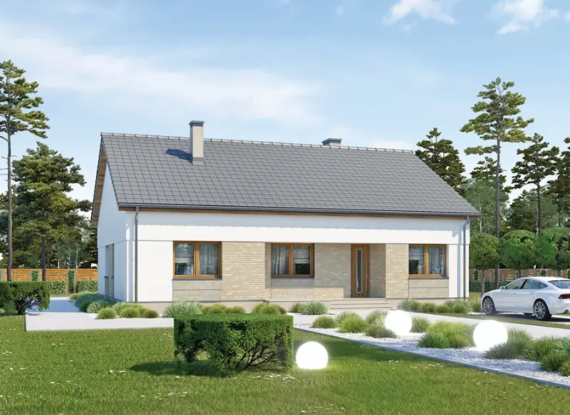 Projekt domu Wyjątkowy - wariant II — wizualizacja