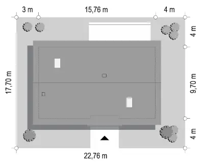 Wymarzony 10 C — plan sytuacyjny 1 (odbicie lustrzane)