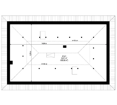 Wymarzony 11 B — rzuty kondygnacji 2 (odbicie lustrzane)