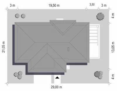 Wymarzony 3 — plan sytuacyjny 1 (odbicie lustrzane)