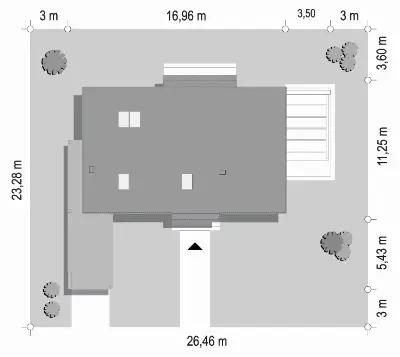 Wymarzony 9 D — plan sytuacyjny 1 (odbicie lustrzane)