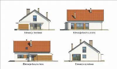 Wystarczający - wariant I — elewacje 1
