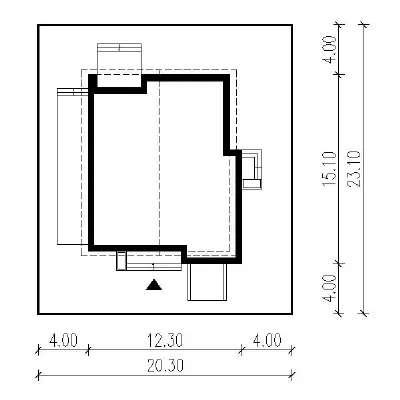 Wystarczający - wariant I — plan sytuacyjny 1 (odbicie lustrzane)