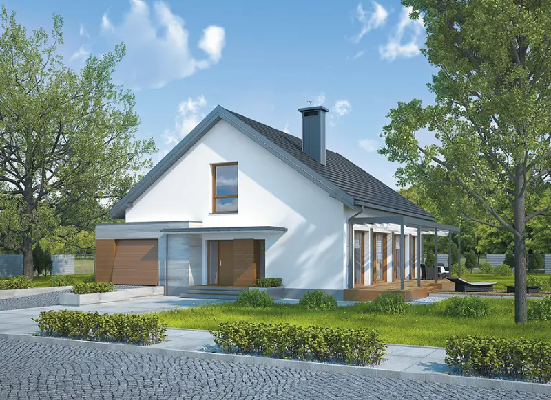 Projekt domu Wystarczający — wizualizacja