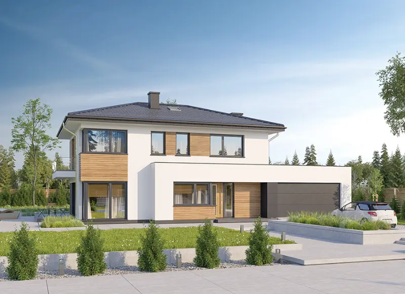Projekt domu Wzorcowy - wariant I — wizualizacja